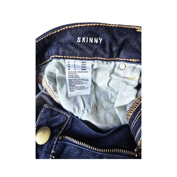 American Eagle Women's Size 8 Short Skinny Blue Jeans, Excellent Condition - Picture 6 of 8